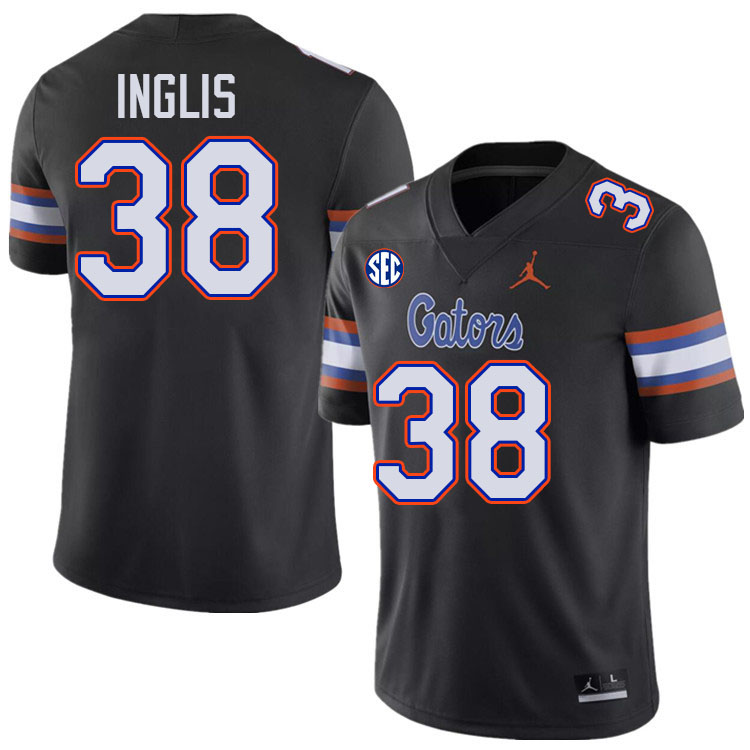 Florida Gators #38 Nicholas Inglis College Football Jerseys Stitched-Black